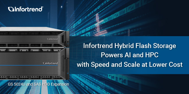 Infortrend Hybrid Flash Storage Powers AI and HPC with Speed and Scale at Lower Cost