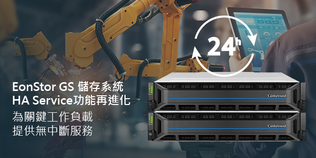 Infortrend EonStor GS Unified Storage HA Service Evolves to Offer Continuous Service for Critical Workloads