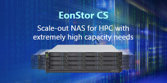 EonStor CS: Scale-out NAS for HPC with extremely high capacity needs